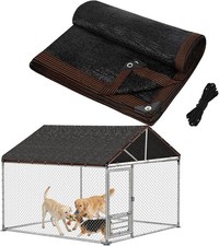 Dog Kennel Shade Cover 95 Sunblock Shade Tarp Net Mesh with Grommets, 10x13Ft