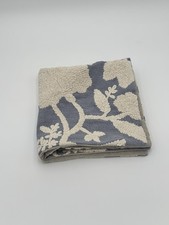 Pottery Barn Florence Floral Embroidered Pillow Cover Chambray/Ivory 22 Sq