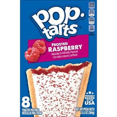 Pop-Tarts Toaster Pastries, Breakfast Foods,Frosted Raspberry, 13.5oz Box