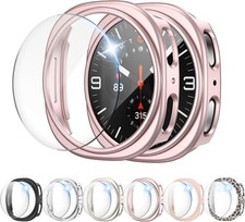6 6 Pack Anti-Fog Film and Screen Protector Case for Samsung Galaxy Watch 8 40mm