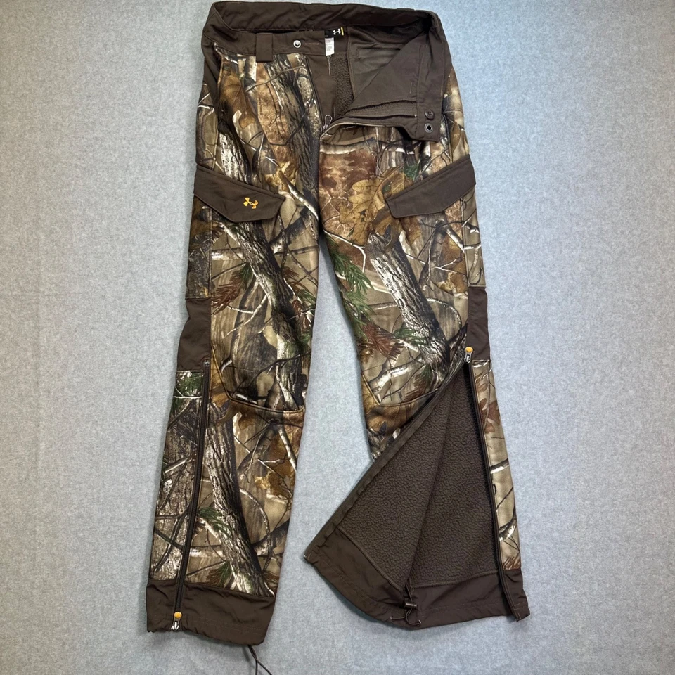 Under Armor Men’s REALTREE Camouflage Fleece Lined Hunting Pants Size 30/32 - Image 3 of 4