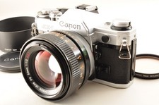 Canon AE-1 Silver 35mm SLR Film Camera /FD 55mm f1.2 SSC Lens Near Mint 3678