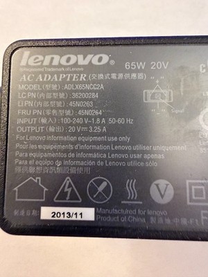 Genuine lenovo AC adapter 65w 20v ADLX65NCC2A USB-C LAPTOP CHARGER