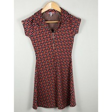Urban Outfitters Arlo Zip Up Mini Dress Retro Geo Print A Line XS