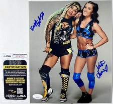 WWE NXT Kayden Carter & Katana Chance Signed 8x10 Photo A Autograph JSA COA