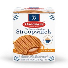 Daelmans Stroopwafels, Caramel 10.94 oz 8 Count Cube Box
