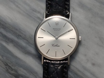 Rolex Cellini 18k White Gold Silver Dial Ref. 3601