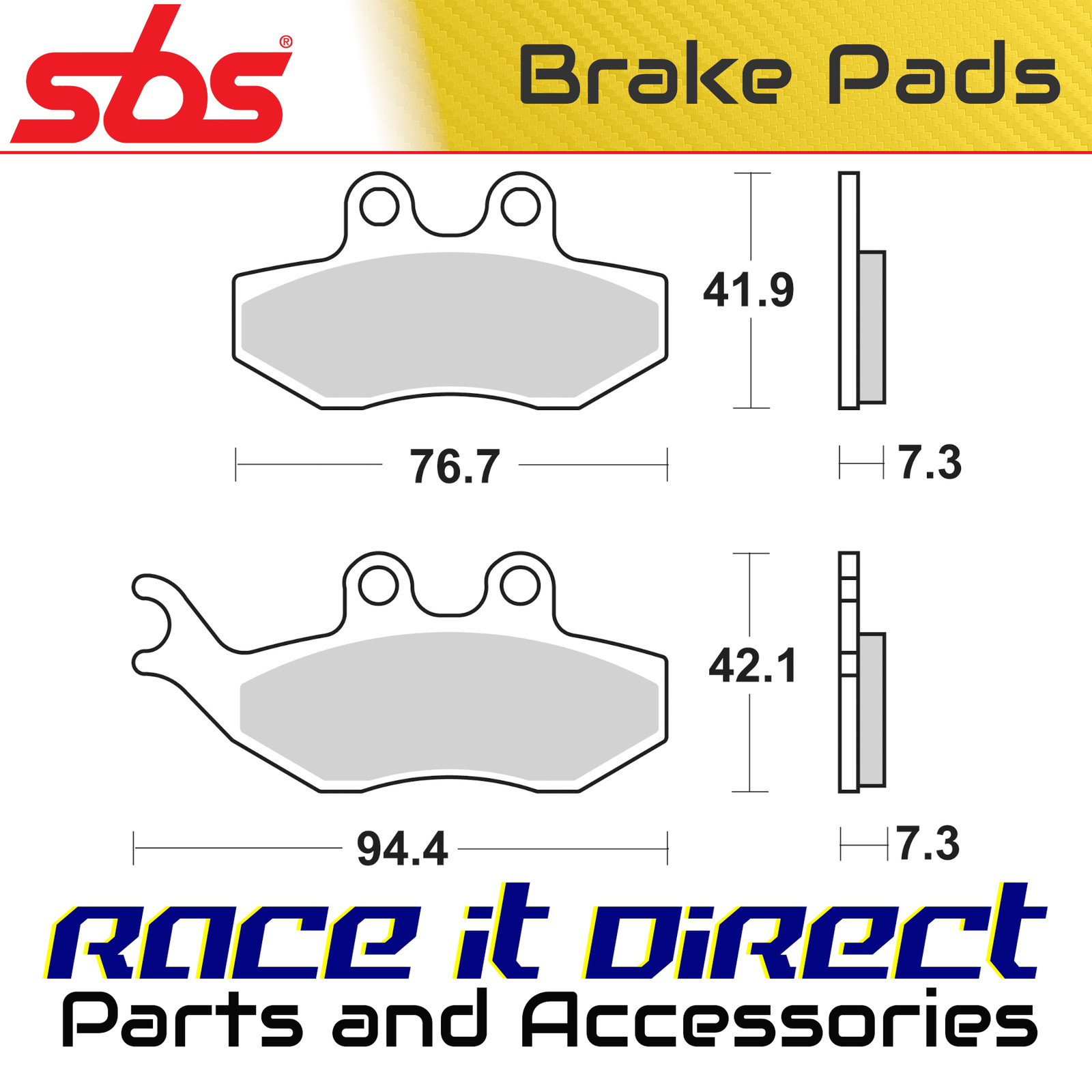 Brake Pads for SHERCO SM 0.5 BLACK PANTHER 2008-2010 Front Street SBS