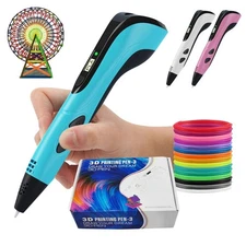 New Style 3D Printing Pen Set for Kids with PLA Filament Power Supply Travel Cas