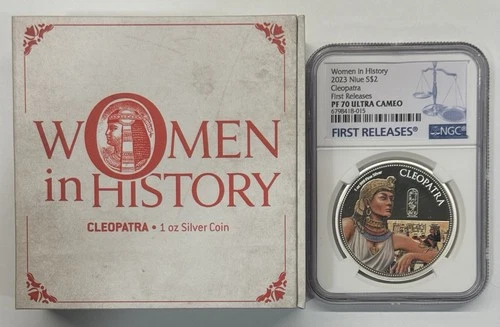 2023 $2 Niue 1 oz Silver Proof Cleopatra-Women in History NGC PF70 UCAM