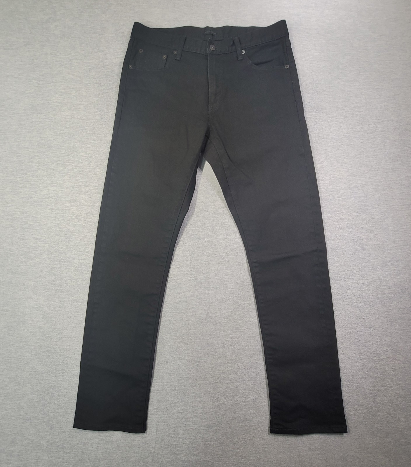 Uniqlo Jeans Mens 32x32 Black Slim Fit Straight Leg Stretch Casual Denim