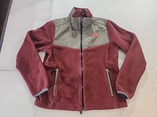 The North Face Women's Denali Polartec Fleece Jacket Maroon Grey Size Medium M