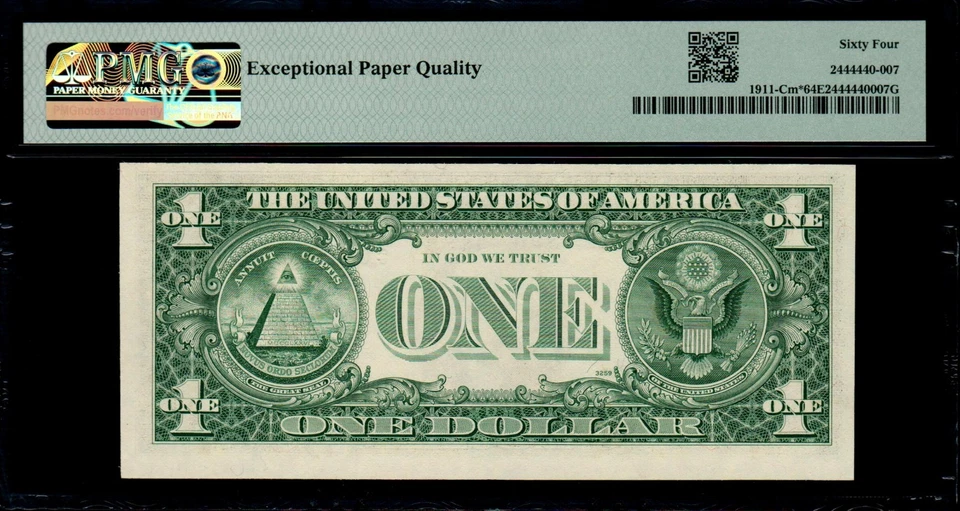 1981 $1 PHILADELPHIA MULE STAR NOTE PMG 64 EPQ From 8K Print Group Fr 1911-Cm* - Image 2 of 4