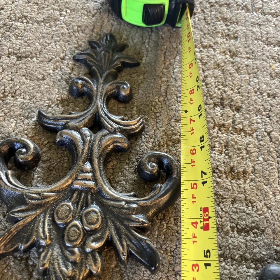 Винтажный кованое железо, камин экран, (Fleur De-Lis) черный, - Изображение 2 из 4