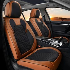 Universal Fit Seat Covers Full Set 5 Seat Protector Breathable Faux Leather Universal Fit Seat Covers Full Set 5 Seat Protector Breathable Faux Leather