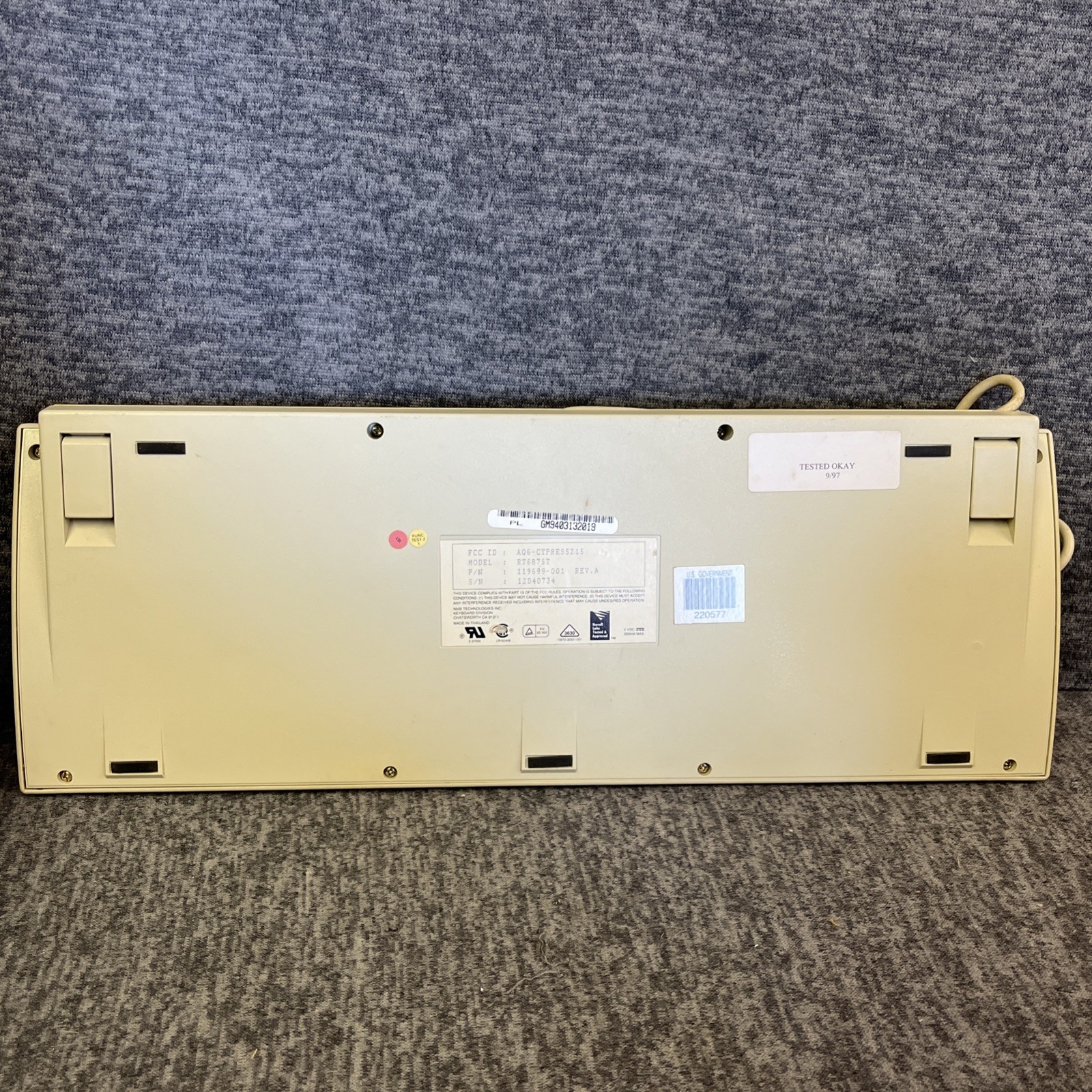 Vintage NMB Computer Keyboard 5-Pin Din RT6875T 119614-001 Rev. A | eBay