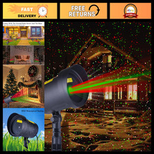 Outdoor Waterproof Laser Christmas Projector Lights - Red Green Star Display f