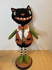 Creative Design Brand Felt Black Cat Halloween On Stand 13  