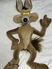 Vintage 1994 Warner Bros Looney Tunes Wile E Coyote Stuffed Plush Tyco Toys
