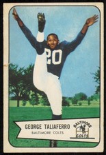 1954 Bowman #50 GEORGE TALIAFERRO Baltimore Colts VG (small tear LE)