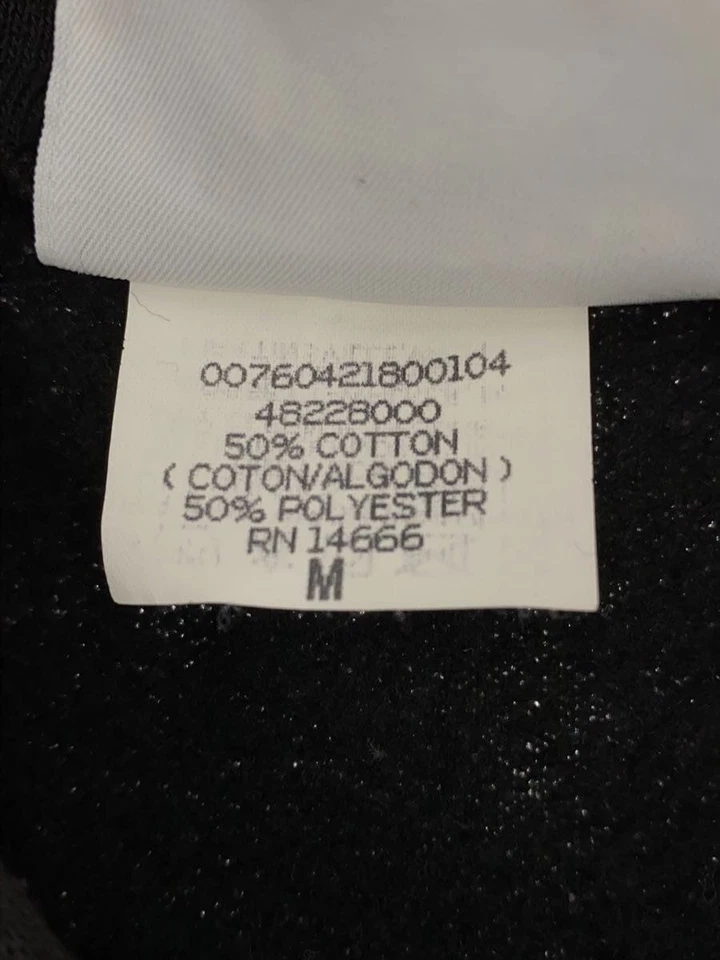 Sudadera con Capucha Lee Años 90 SIN CITY CYCLES Patrón Fuego Estampado Flocado M Algodón NEGRA Usada Foto 4 de 4