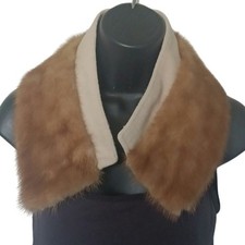 Vintage Fur collar neck wrap, retro 1950s 24" long fur scarf wrap