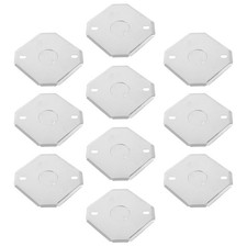  10Pcs Octagonal Electrical Box Cover Set, Flat Metal Junction Box Cover Plate