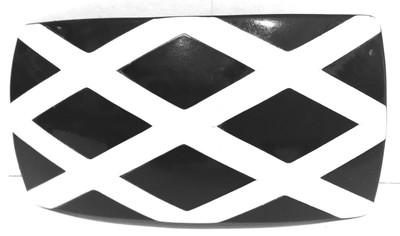 Alexandre De Paris Vintage French Barrette, Hair Clip, Black & white