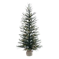 Vickerman 36x18" Vienna Twig Artificial Christmas Tree with LED Lights in Green