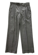 Chaps Vintage 2-Pleat Dress Pant 100% Wool Classic Straight Gray 36 x 32