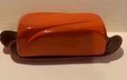 Frankoma Pottery 4K Flame Red Butter Dish