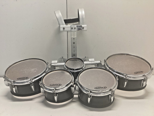 Yamaha Field Corps Tenors Drums Quints Toms 6 8 10 12 13 + Harness Black Forest