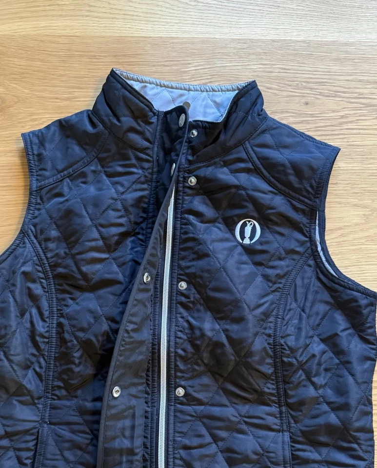 Kate Lord 背心全拉链绗缝女式中号黑色高尔夫泡菜网球 — 第 2/4 张图片