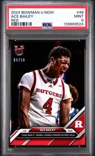 PSA 9 Ace Bailey 2024 Bowman University Now #78 Red #6/10 Rookie Card