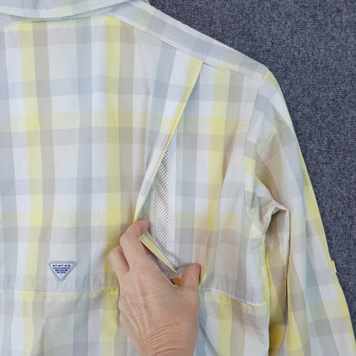Columbia PFG Super Bonehead Angelhemd Damen M gelb langarm kariert - Bild 8 von 10