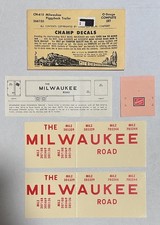 CHAMP O SCALE DECAL-MILWAUKEE ROAD/MILW PIGGY...