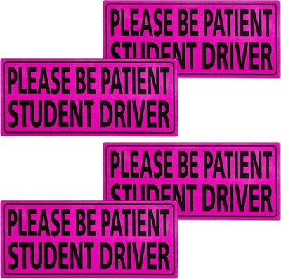 New Driver Car Magnet 4 PCS, Reflective Reusable Movable S Color: Black/Purple