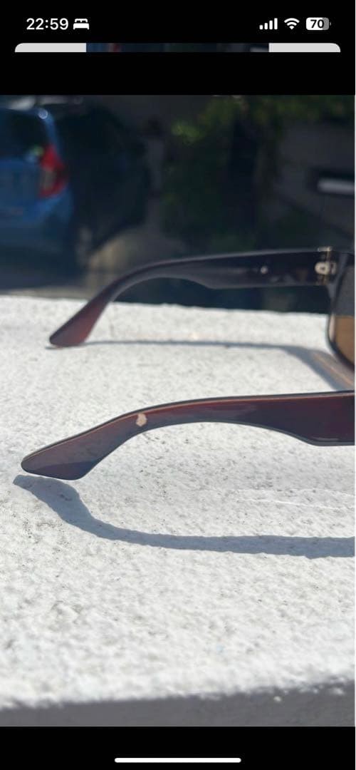 chrome hearts sunglasses square Brown Frame Brown Lens  Unisex eyewear Auth thumbnail 5