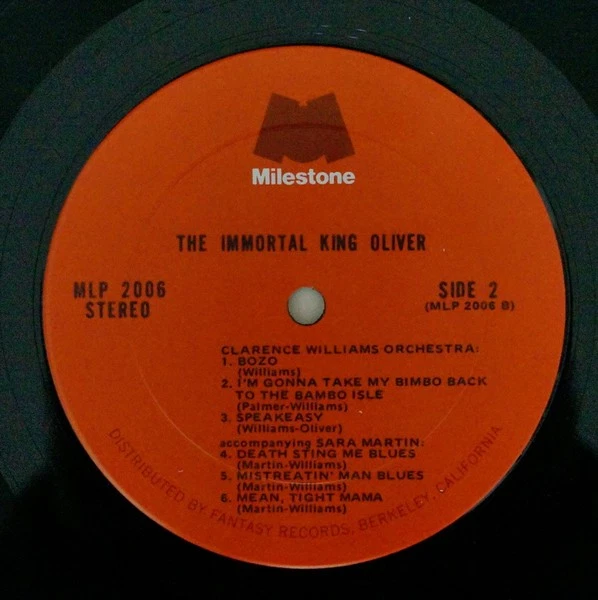 King Oliver - The Immortal King Oliver (LP, Comp, Red) (Very Good Plus (VG+)) - Image 4 of 4