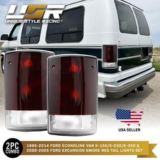 Dark Redsmoke Tail Light For 00-05 Ford Excursion 95-14 E-150 E-250 E-350 Van Dark Redsmoke Tail Light For 00-05 Ford Excursion 95-14 E-150 E-250 E-350 Van