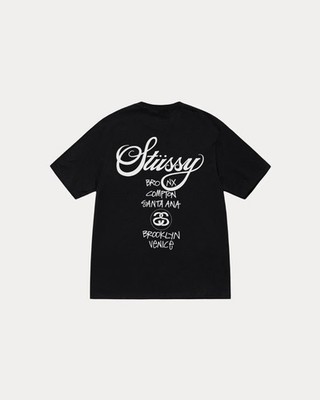 Stussy World Tour Tee Black 25SS 3903962 | eBay