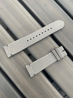 NEW GLASHUTTE ORIGINAL 21MM x 18MM GREY FABRIC WATCH STRAP BAND for BUCKLE