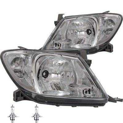Halogen Scheinwerfer Set H4 für Toyota Hilux VII Pick-up inklusive Lampen