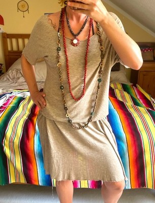 WONDROUS Das Werk Vintage Kleid Maxikleid Designer Dress Vintage BOHO Bohemian
