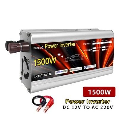 Portable 12V to 220V Solar Car Power Inverter 500W-2000W Transformer Charger