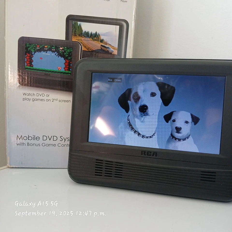RCA 7" Mobile DVD System Dual (TESTED) (Adapter not included, missing a button) - Image 2 of 4