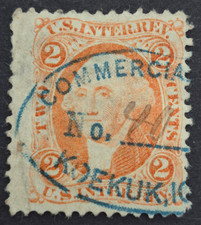 Travelstamps: 1864 US Internal Revenue Stamps Scott #r15
