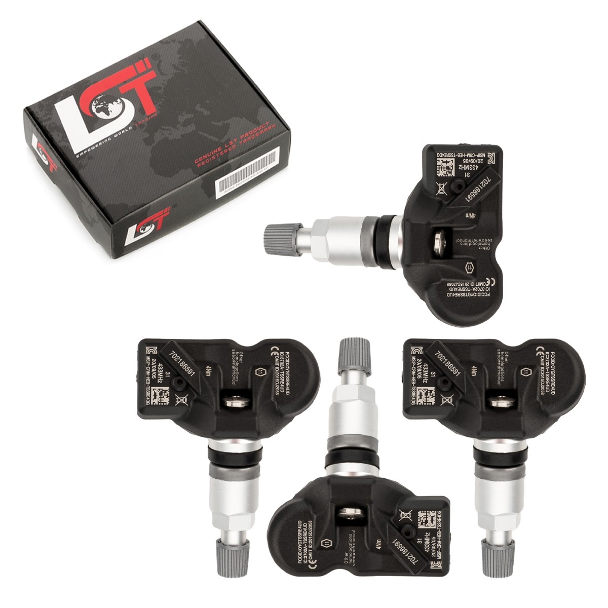 4X Tire Pressure Sensor RDKS RDCI TPMS-Sensor 5Q0907275B For VW TOURAN II 5T1