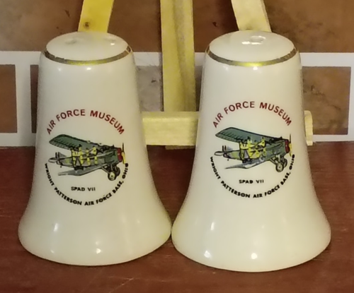 Air Force Museum Wright Patterson Ohio Salt & Pepper Shakers Souvenir Set - Picture 1 of 4