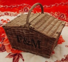Large Fortnum and Mason Huntsman F&M Wicker Hamper Basket